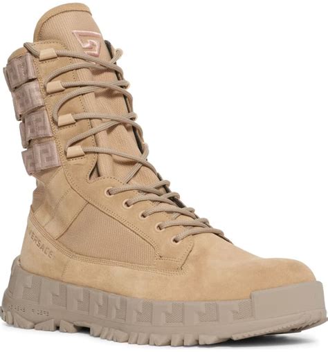 versace greca rhegis boots|versace greca rhegis combat boot.